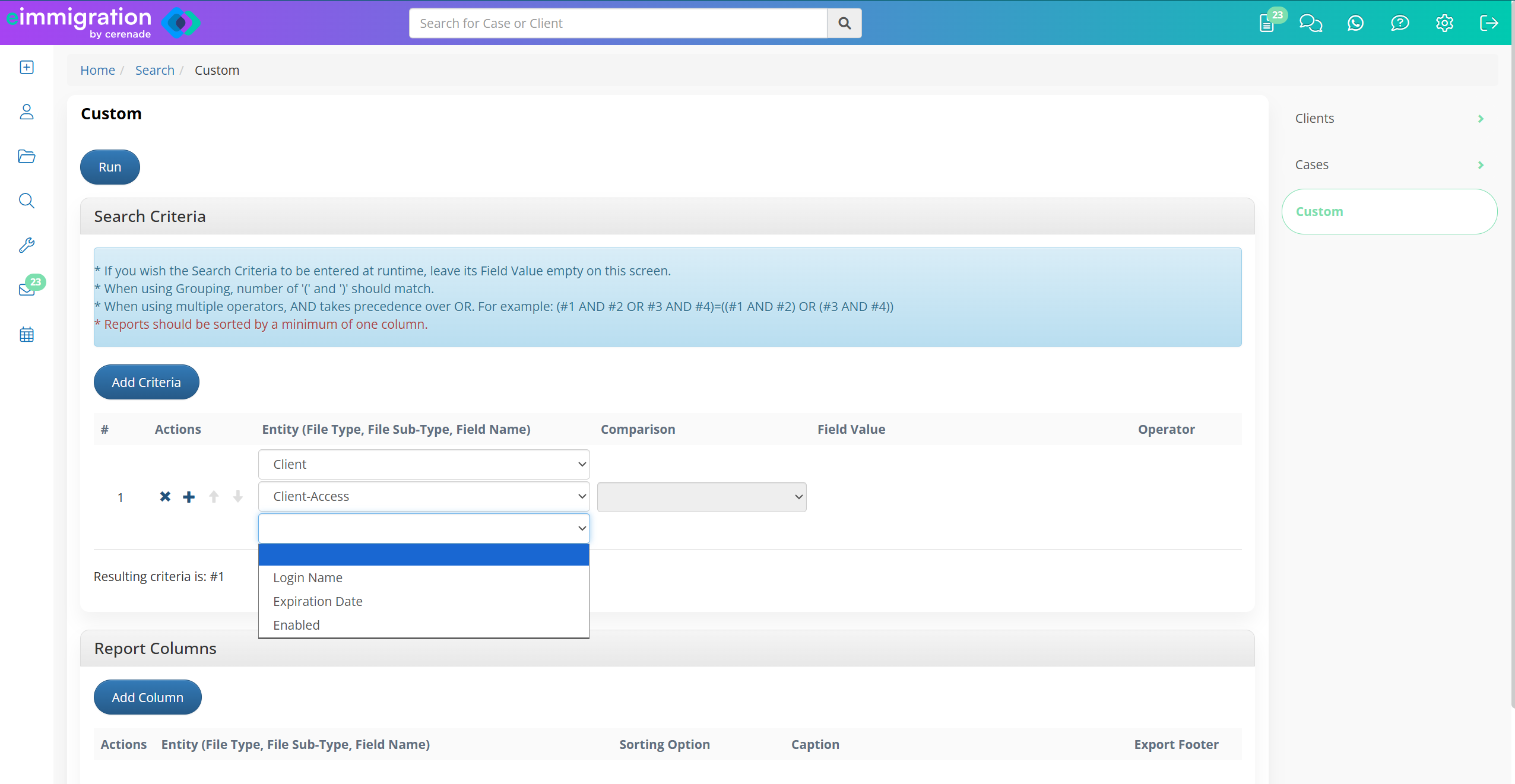 Client Access Reports